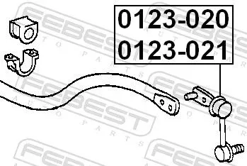FEBEST Link/Coupling Rod, stabiliser bar (0123-021)