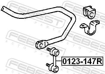 FEBEST Link/Coupling Rod, stabiliser bar (0123-147R)