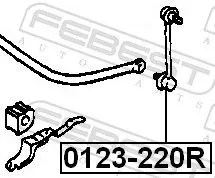 FEBEST Link/Coupling Rod, stabiliser bar (0123-220R)