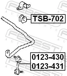 FEBEST Link/Coupling Rod, stabiliser bar (0123-430)