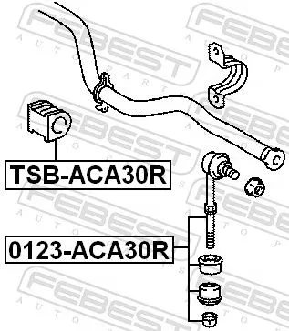 FEBEST Link/Coupling Rod, stabiliser bar (0123-ACA30R)