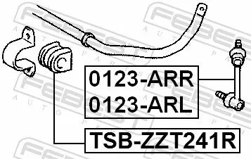 FEBEST Link/Coupling Rod, stabiliser bar (0123-ARR)
