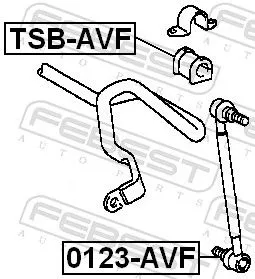FEBEST Link/Coupling Rod, stabiliser bar (0123-AVF)