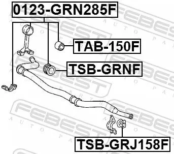 FEBEST Link/Coupling Rod, stabiliser bar (0123-GRN285F)