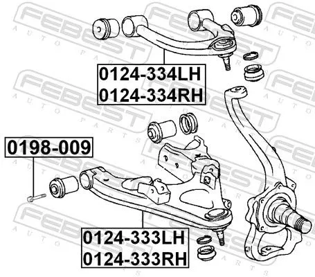FEBEST Control/Trailing Arm, wheel suspension (0124-334LH)