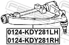 FEBEST Control/Trailing Arm, wheel suspension (0124-KDY281RH)