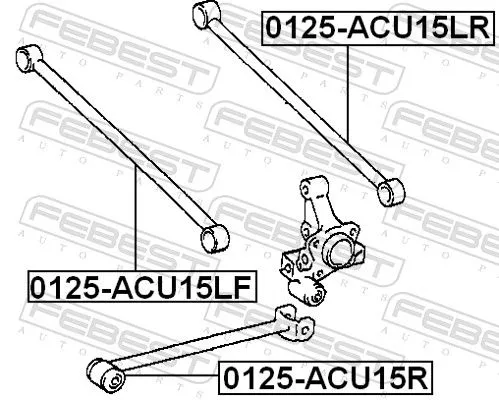 FEBEST Control/Trailing Arm, wheel suspension (0125-ACU15R)