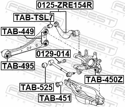 FEBEST Camber Correction Screw (0129-014)