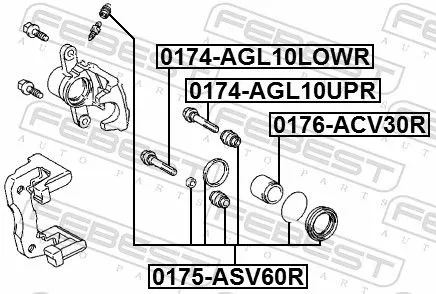 FEBEST Guide Bolt, brake caliper (0174-AGL10UPR)