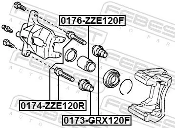 FEBEST Guide Bolt, brake caliper (0174-ZZE120R)