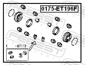 FEBEST Repair Kit, brake caliper (0175-ET196F)