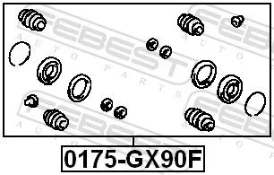 FEBEST Repair Kit, brake caliper (0175-GX90F)