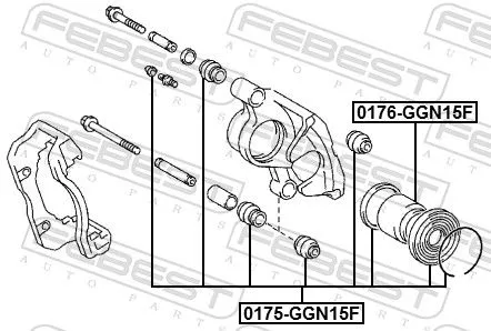 FEBEST Piston, brake caliper (0176-GGN15F)