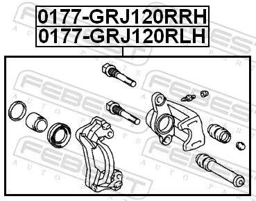 FEBEST Brake Caliper (0177-GRJ120RRH)