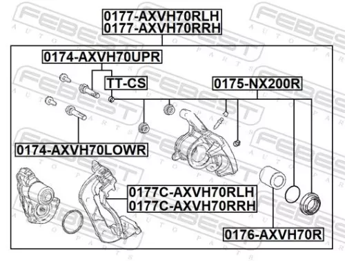 FEBEST Brake Caliper Bracket Set (0177C-AXVH70RRH)