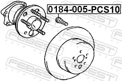 FEBEST Wheel Stud (0184-005-PCS10)