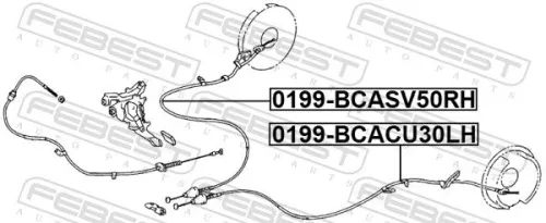 FEBEST Cable Pull, parking brake (0199-BCACU30RH)