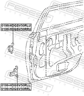 FEBEST Door Hinge (0199-HDGSV50RRU)