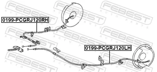 FEBEST Cable Pull, parking brake (0199-PCGRJ120RH)