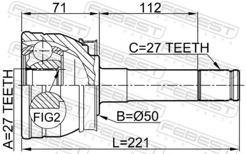 FEBEST Joint Kit, drive shaft (0210-024)