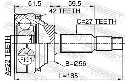 FEBEST Joint Kit, drive shaft (0210-051A42)