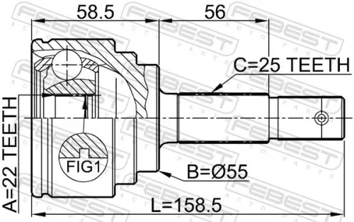 FEBEST Joint Kit, drive shaft (0210-N16)