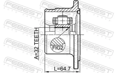 FEBEST Joint Kit, drive shaft (0211-R20)