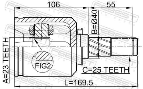 FEBEST Joint Kit, drive shaft (0211-V10RH)