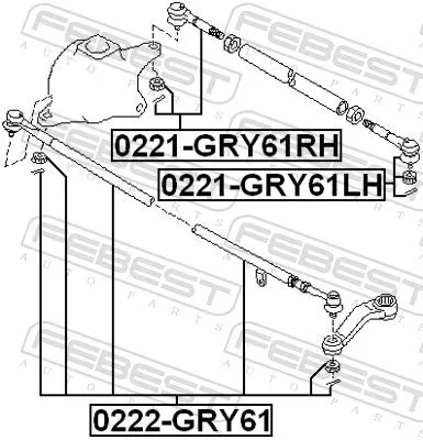 FEBEST Tie Rod End (0221-GRY61LH)