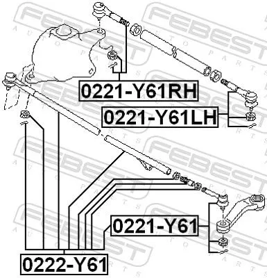 FEBEST Tie Rod End (0221-Y61LH)