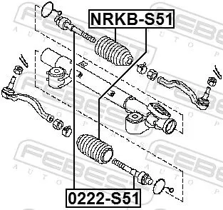FEBEST Inner Tie Rod (0222-S51)