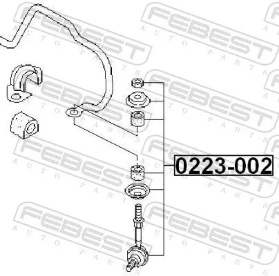 FEBEST Link/Coupling Rod, stabiliser bar (0223-002)