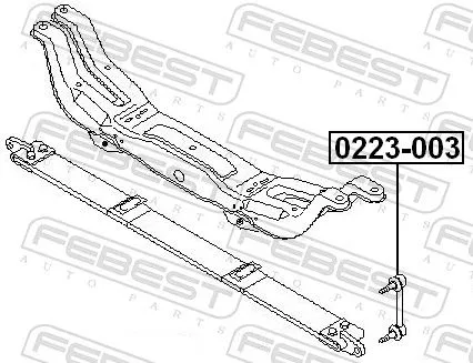 FEBEST Link/Coupling Rod, stabiliser bar (0223-003)