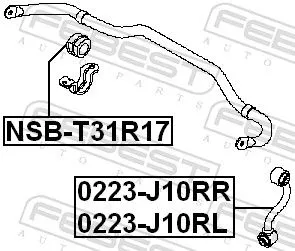 FEBEST Link/Coupling Rod, stabiliser bar (0223-J10RR)
