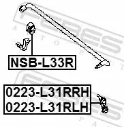 FEBEST Link/Coupling Rod, stabiliser bar (0223-L33RRH)