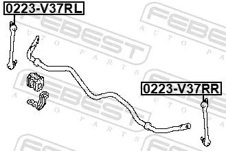 FEBEST Link/Coupling Rod, stabiliser bar (0223-V37RL)