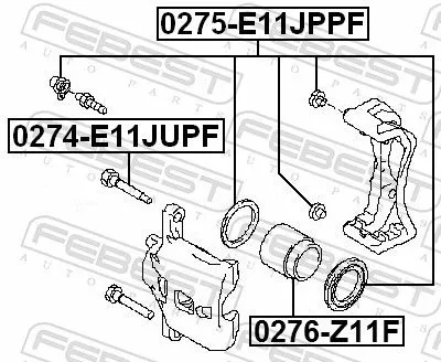 FEBEST Guide Bolt, brake caliper (0274-E11JUPF)