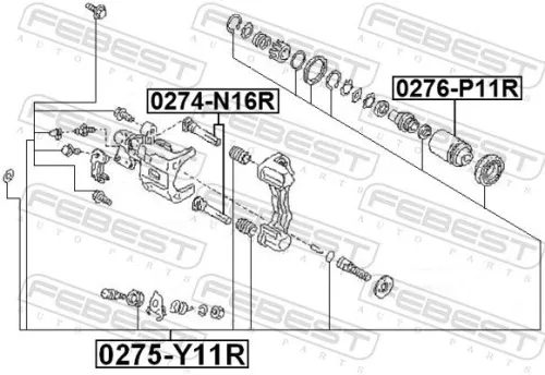 FEBEST Repair Kit, brake caliper (0275-Y11R)