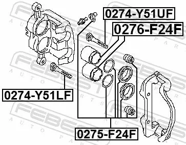 FEBEST Piston, brake caliper (0276-F24F)