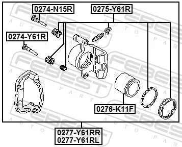 FEBEST Brake Caliper (0277-Y61RR)