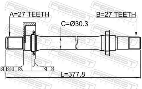 FEBEST Drive Shaft (0312-CRVMTRH)