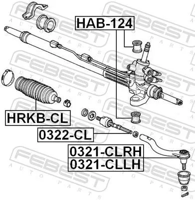 FEBEST Tie Rod End (0321-CLRH)