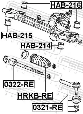 FEBEST Inner Tie Rod (0322-RE)