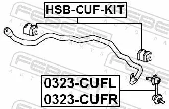 FEBEST Link/Coupling Rod, stabiliser bar (0323-CUFL)