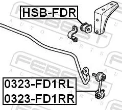 FEBEST Link/Coupling Rod, stabiliser bar (0323-FD1RR)