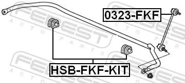 FEBEST Link/Coupling Rod, stabiliser bar (0323-FKF)