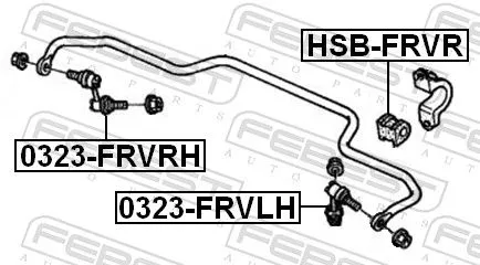 FEBEST Link/Coupling Rod, stabiliser bar (0323-FRVRH)