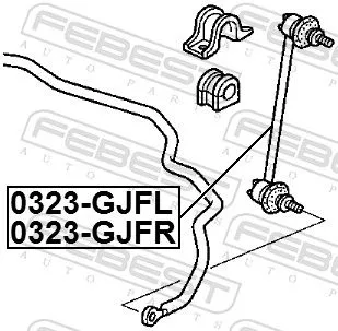FEBEST Link/Coupling Rod, stabiliser bar (0323-GJFR)