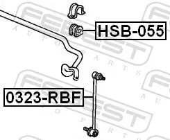 FEBEST Link/Coupling Rod, stabiliser bar (0323-RBF)