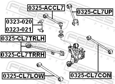 FEBEST Control/Trailing Arm, wheel suspension (0325-CL7CON)